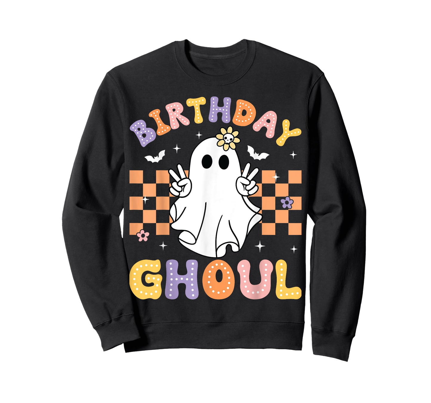Birthday Ghoul Ghost Groovy Funny Halloween Birthday Party T-Shirt