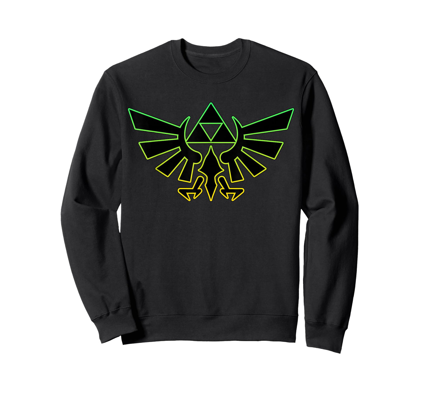 Nintendo Zelda Hyrule Crest Triforce Neon Outline T-Shirt