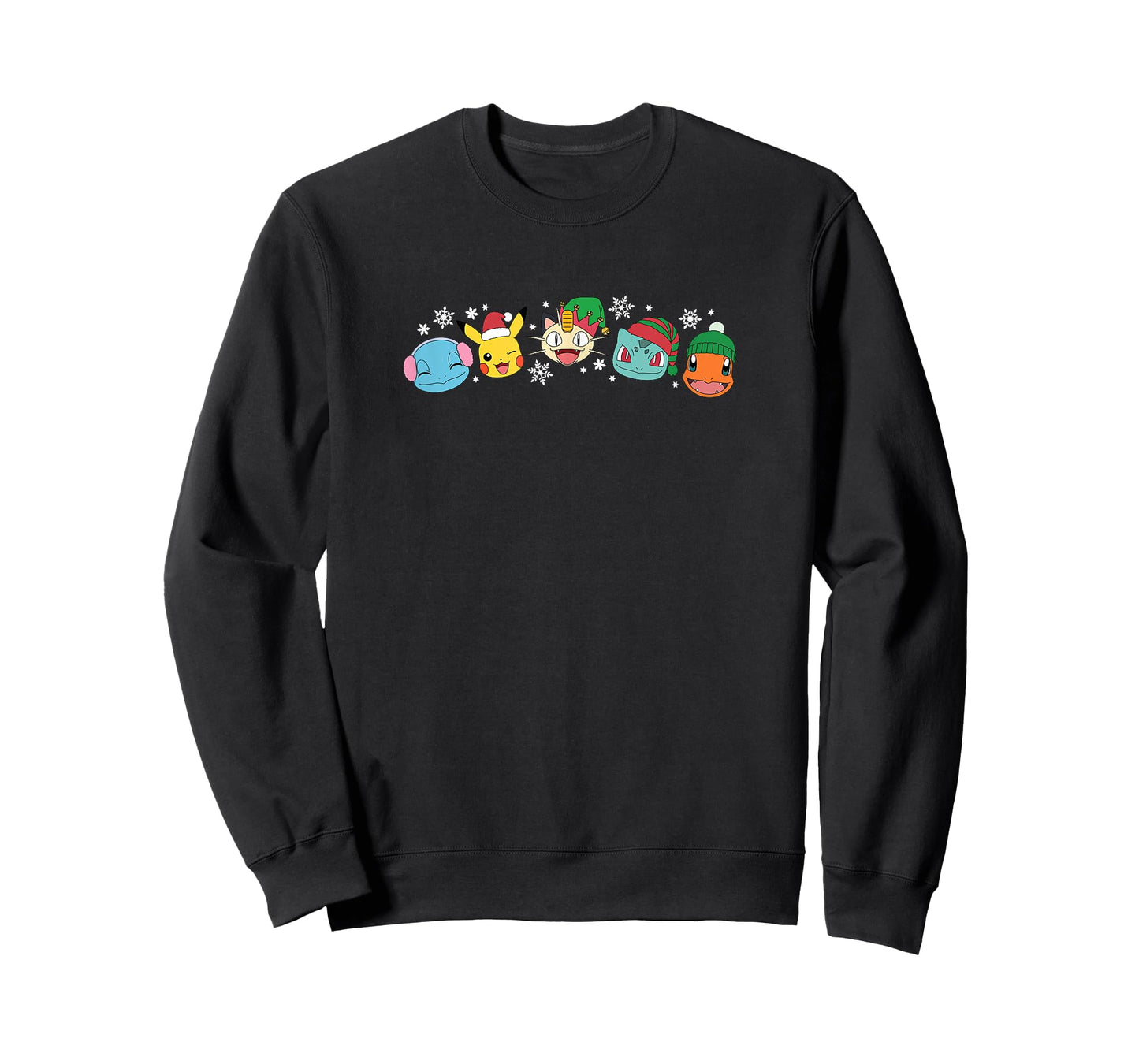 Pokémon - Festive Faces Holiday Snowflake Fun T-Shirt