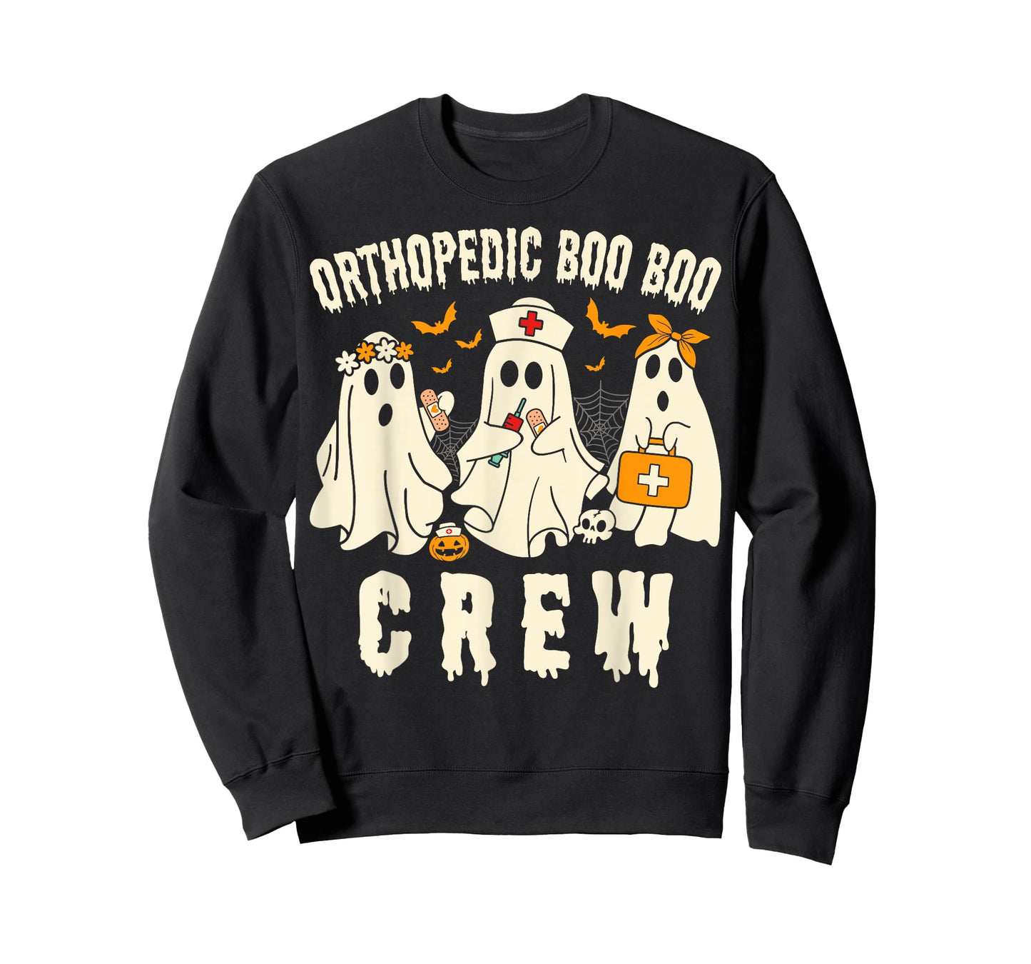 Orthopedic Boo Crew Ortho Nursing Halloween Ghost Costume T-Shirt