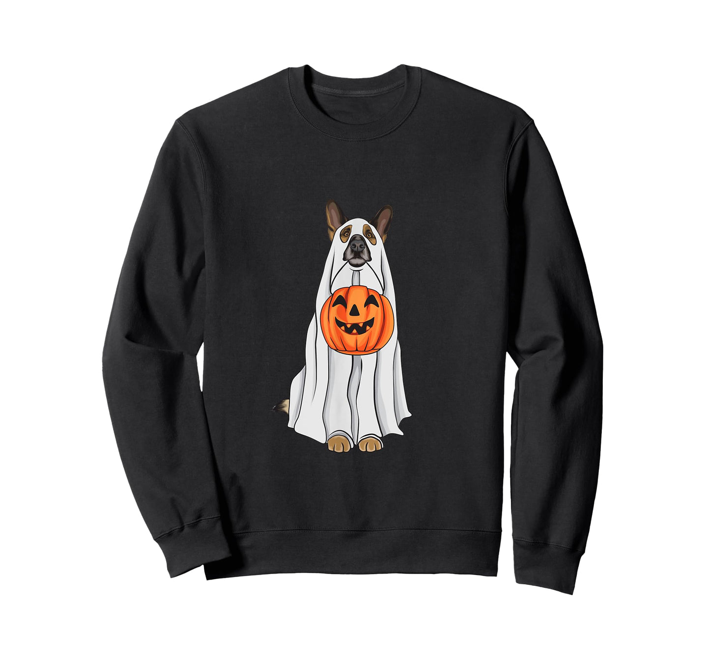 Spooky German Shepherd Halloween Dog Ghost T-Shirt
