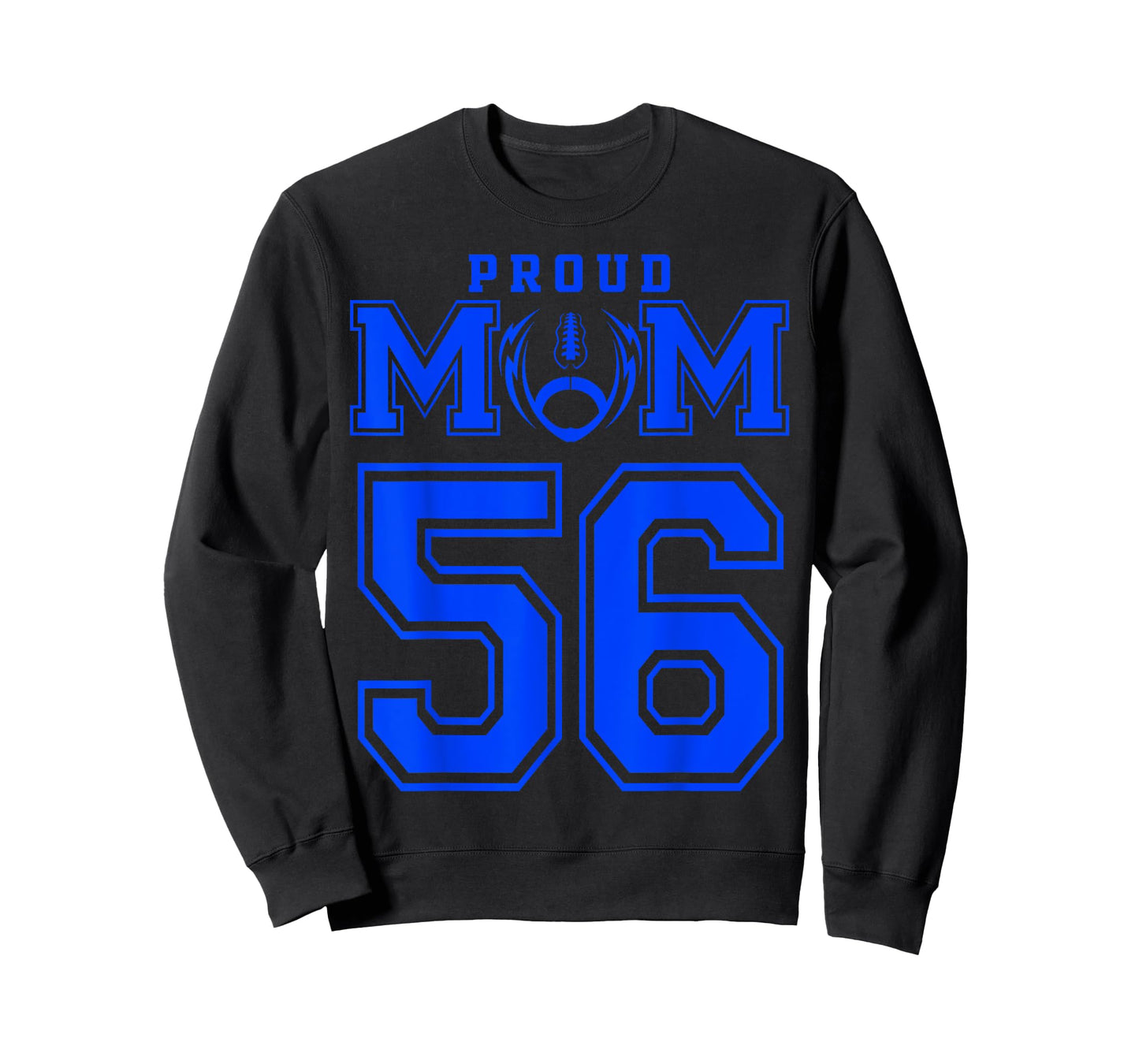 Custom Proud Football Mom Number 56 B Personalized T-Shirt