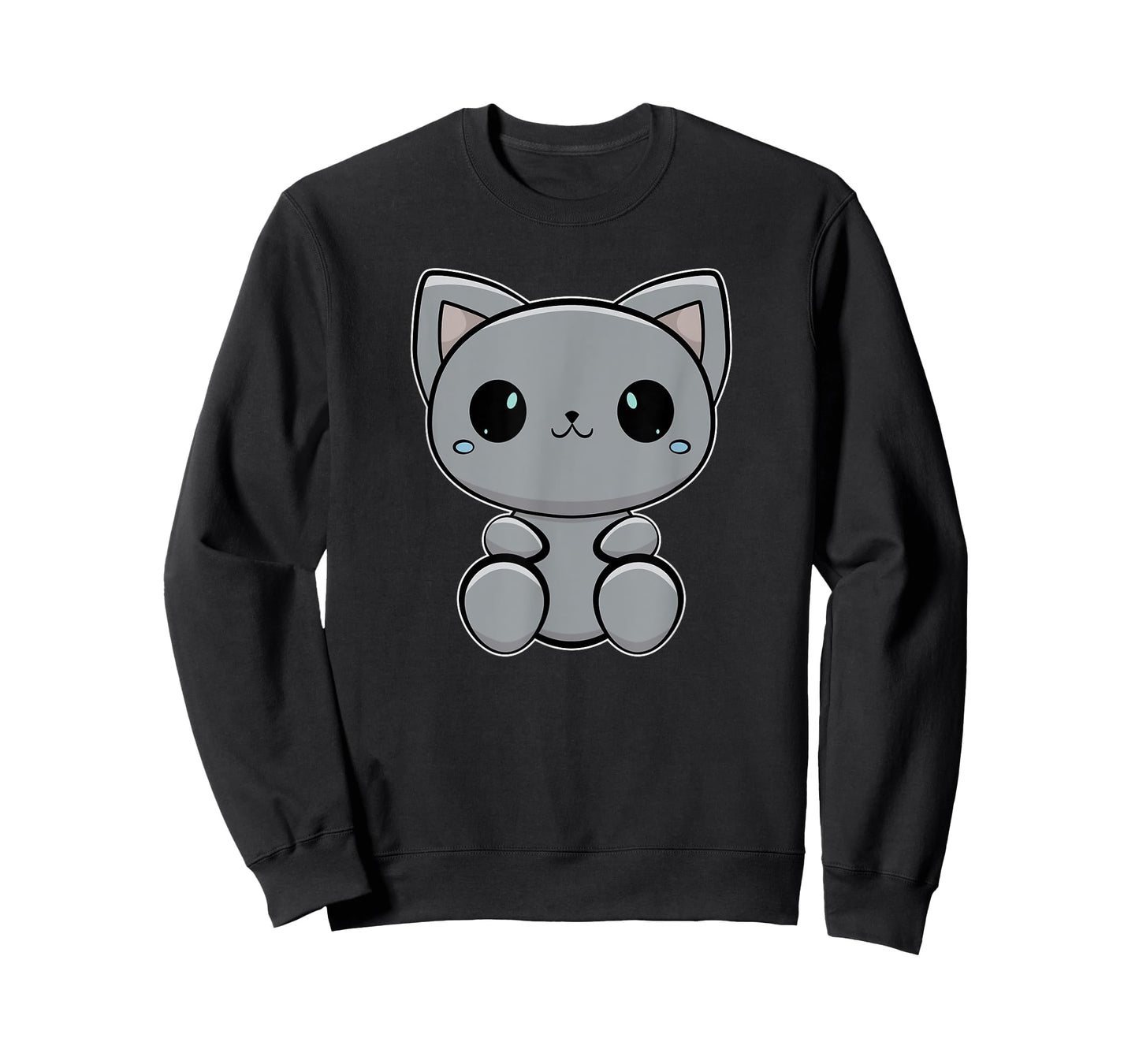 Cute Black Cat Anime Feline Neko T-Shirt