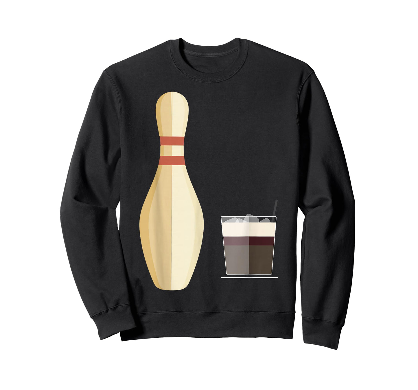 The Big Lebowski Bowling Pin Glass of Whiskey Graphic Tee T-Shirt