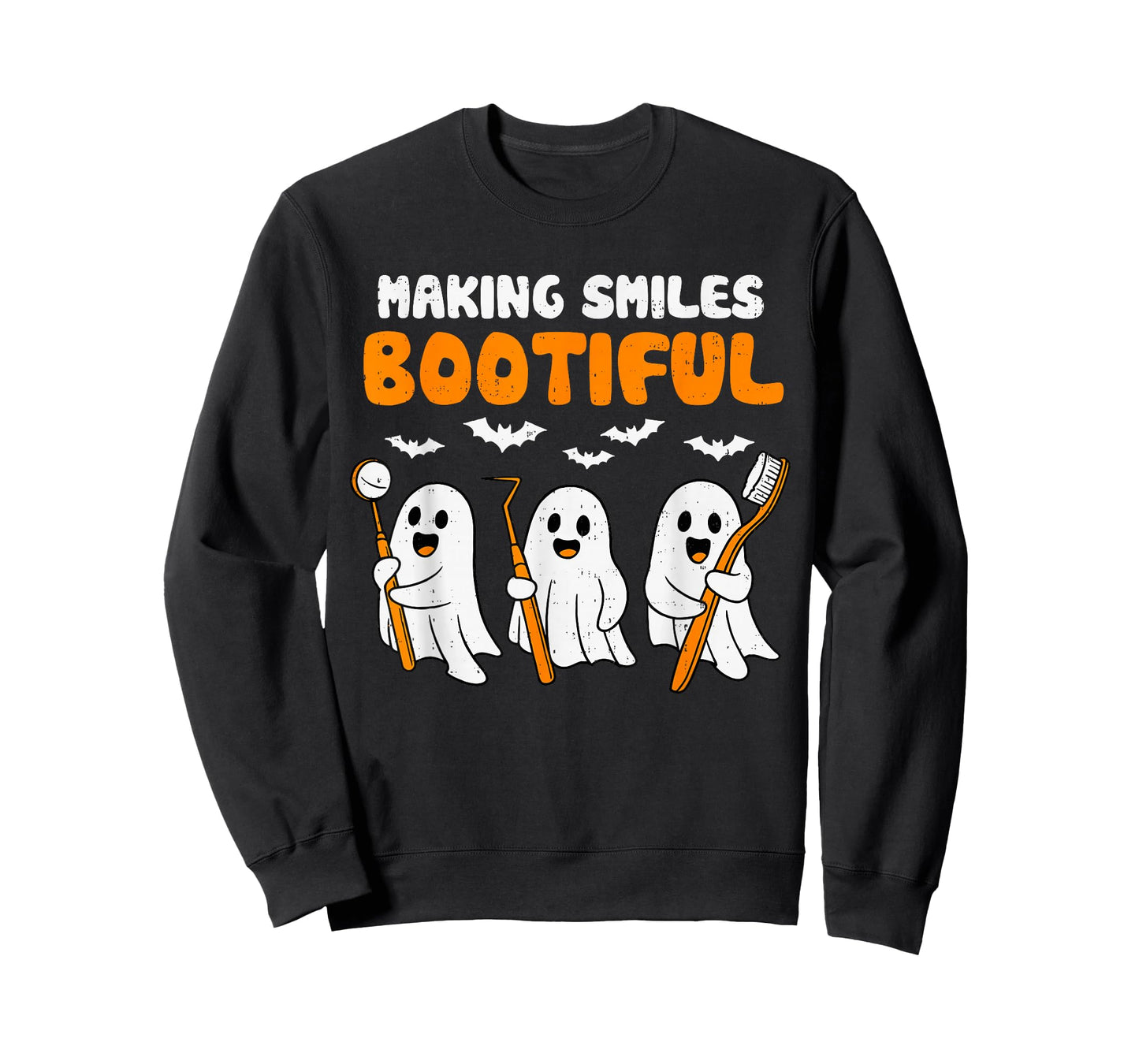 Dentist Smiles Bootiful Ghost Halloween Costume Dental Funny T-Shirt
