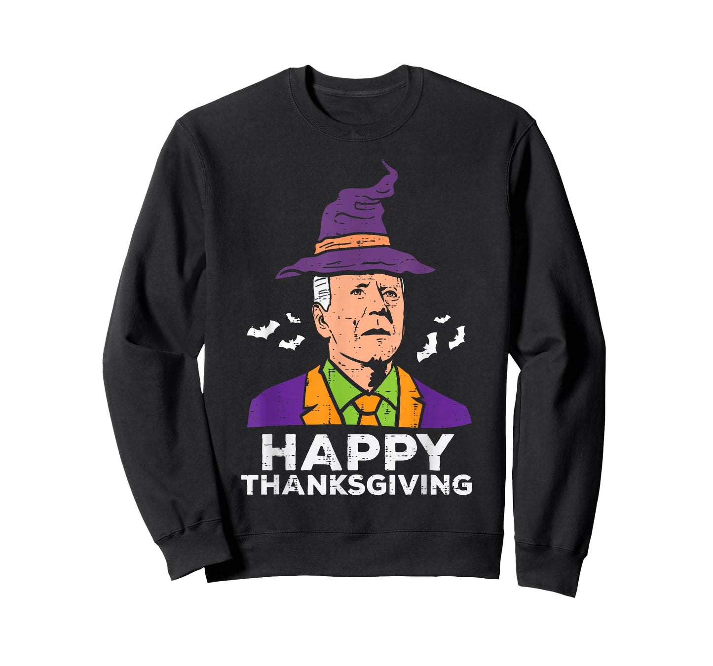 Joe Biden Witch Hat Happy Thanksgiving Halloween Costume T-Shirt