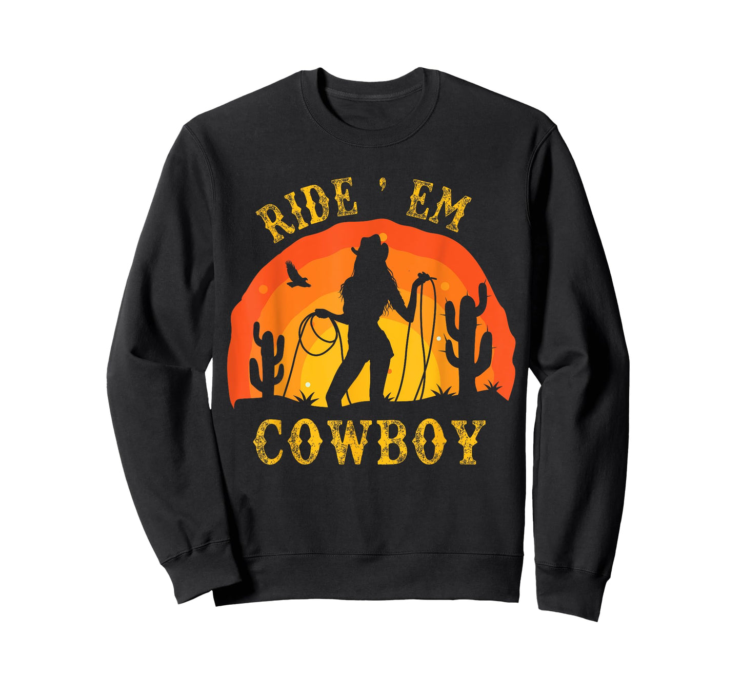 Ride Em Cowboy Rodeo Horse Retro Sexy Cowgirls Funny Western T-Shirt