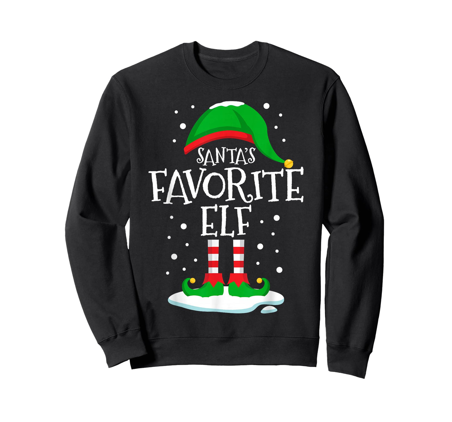Santa's Favorite Elf Christmas Family Matching Xmas Funny T-Shirt
