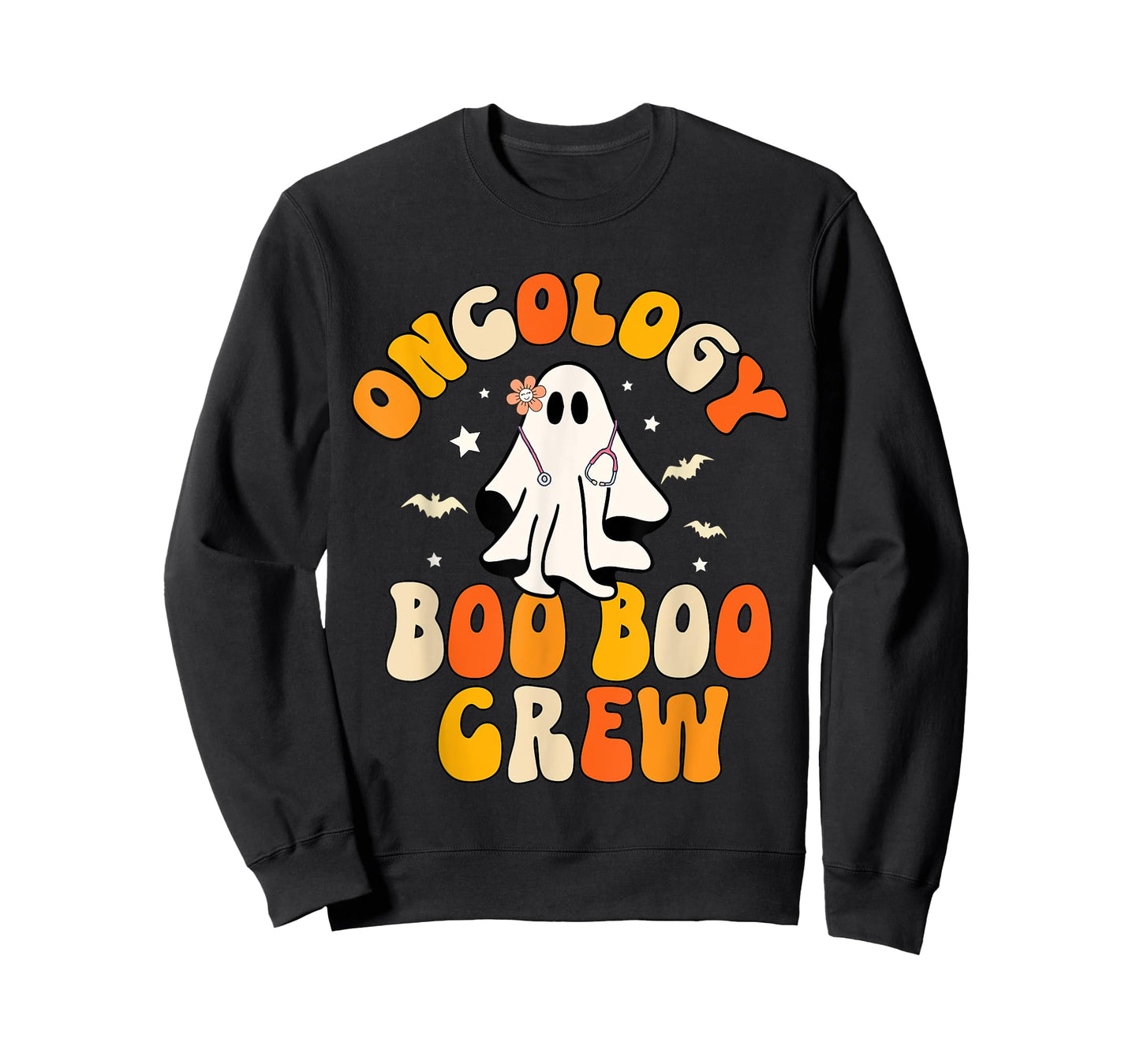 Groovy oncology Nurse Boo Boo Crew Ghost Nursing Halloween T-Shirt