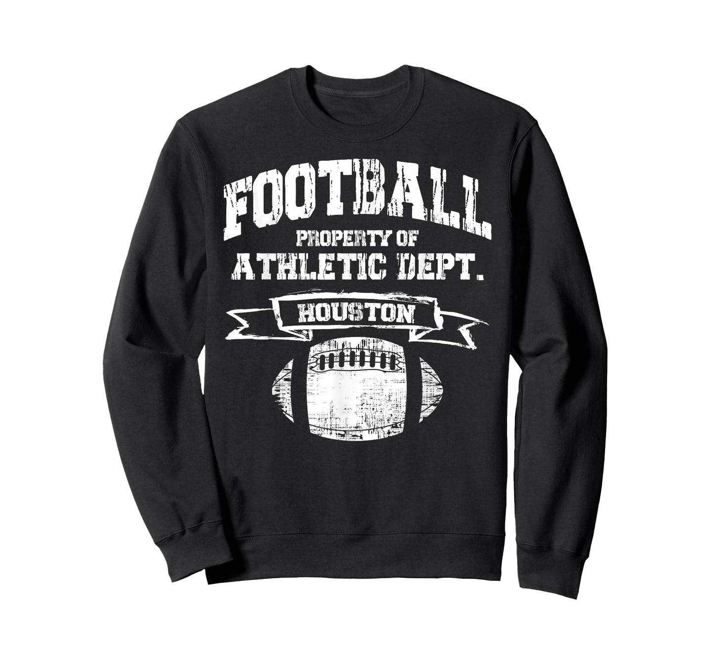 Houston Football Property Of Athletic Dept. Retro Grunge Tee T-Shirt