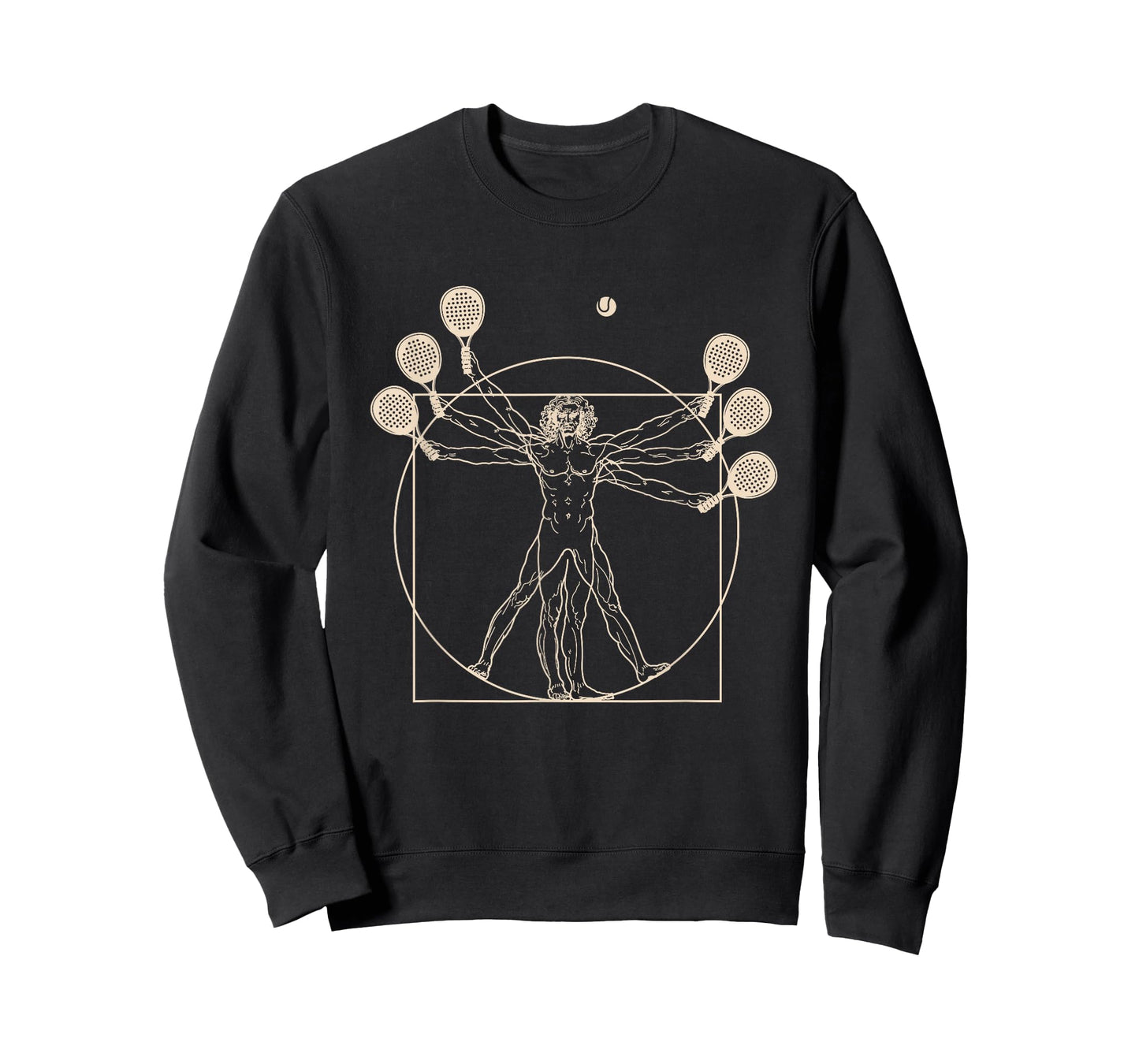 Vitruvian Man Padel Tennis Paddle Paddle Tennis Player T-Shirt