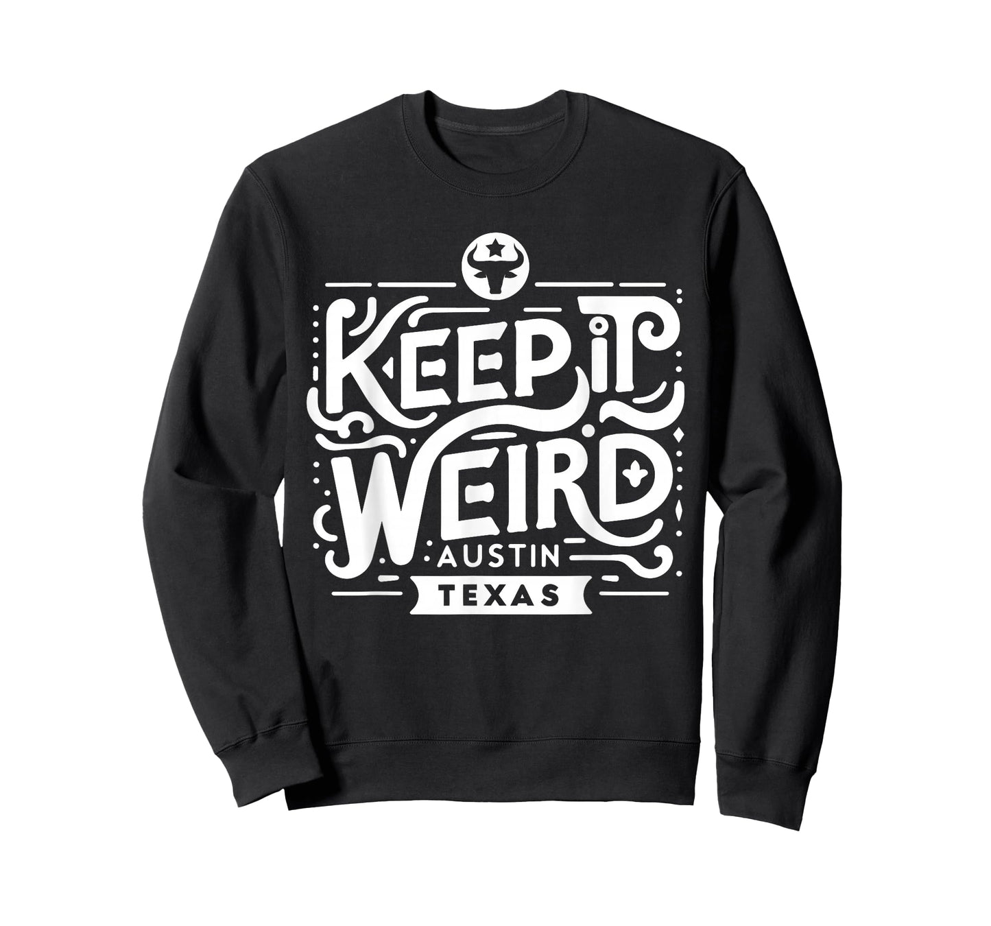 Funny for Austin Unicorns Keep Austin Texas Weird for Austinite Unisex-Adults Black T-Shirt