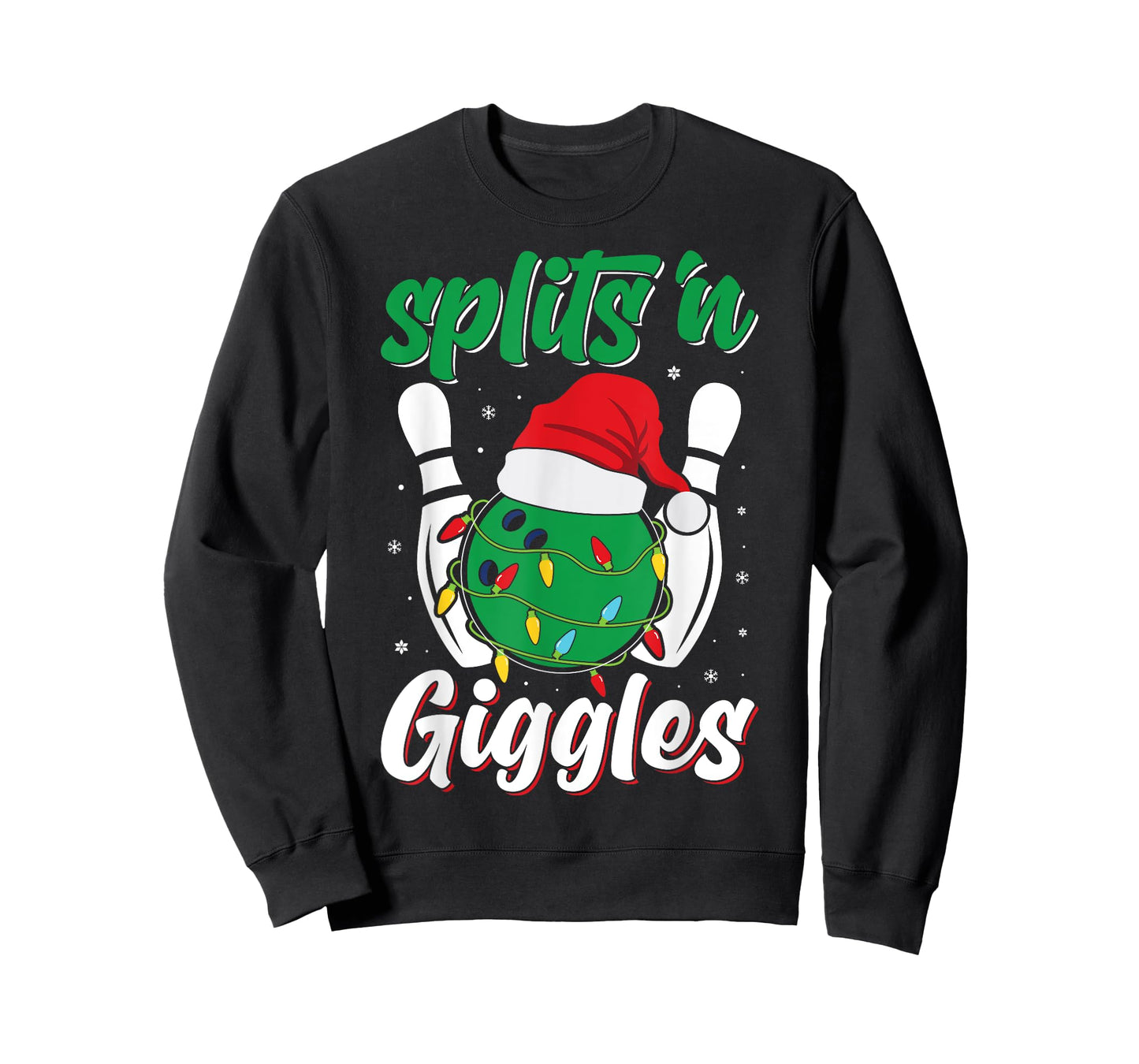 Funny Splits 'n Giggles Bowling Player Christmas Bowler T-Shirt