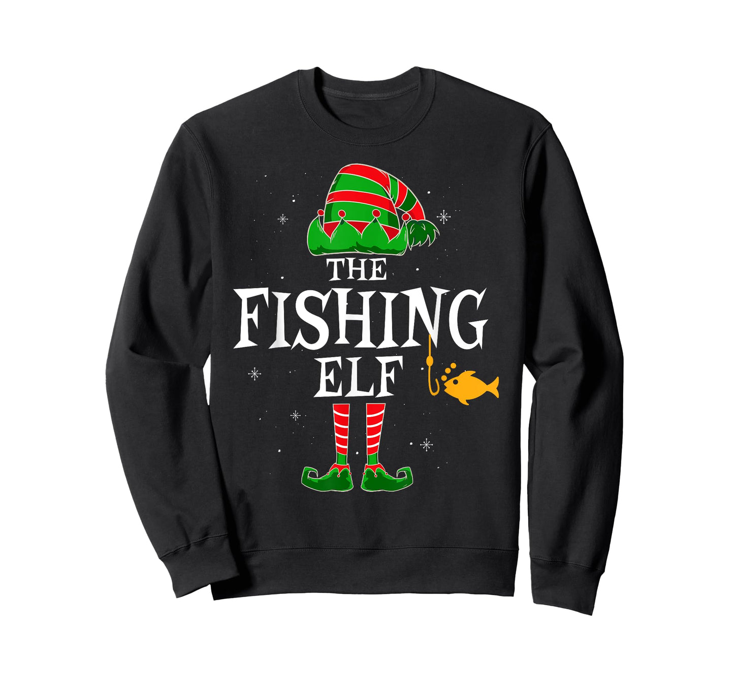 The Fishing Elf Group Matching Family Christmas Fisher Funny T-Shirt