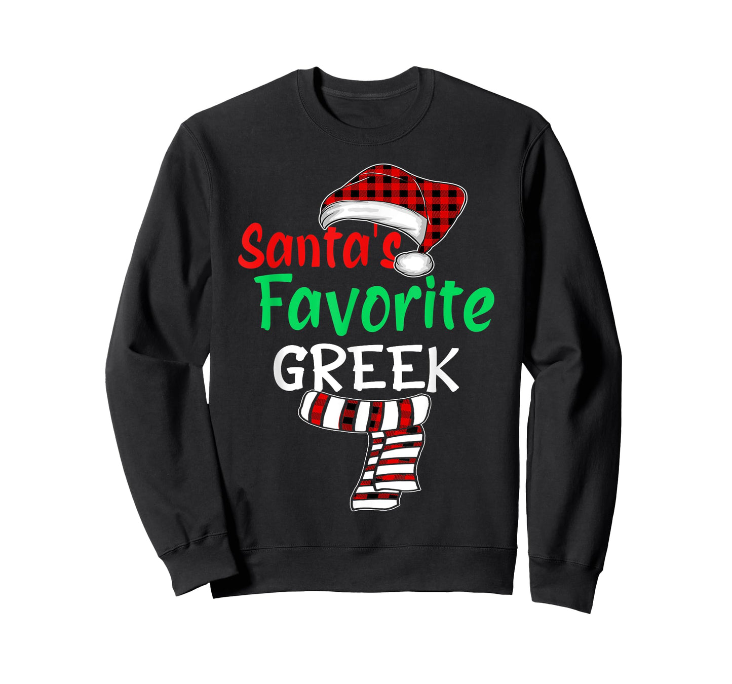 Christmas Pajamas Santa Claus Shirt, Santa's Favorite Greek T-Shirt