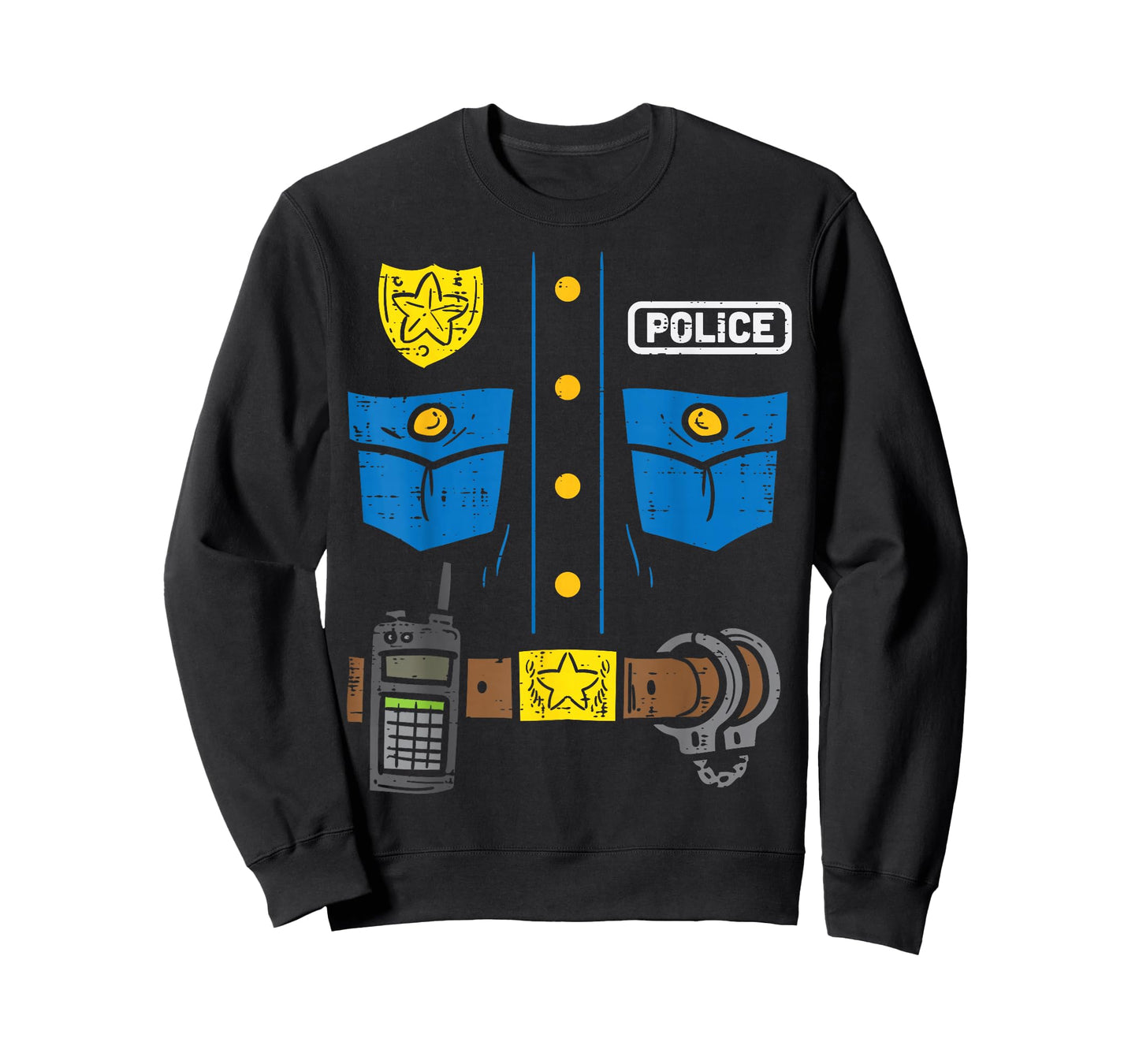 Police Costume Funny Cop Law Enforcement Men Boys Kids T-Shirt