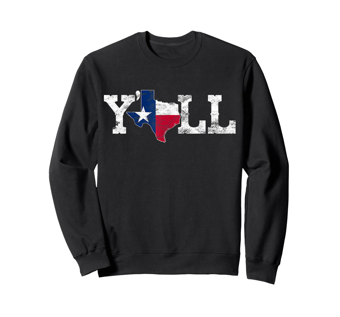 Texas Y'all sweatshirt Texas Shaped Flag Grunge Texas Shape T-Shirt