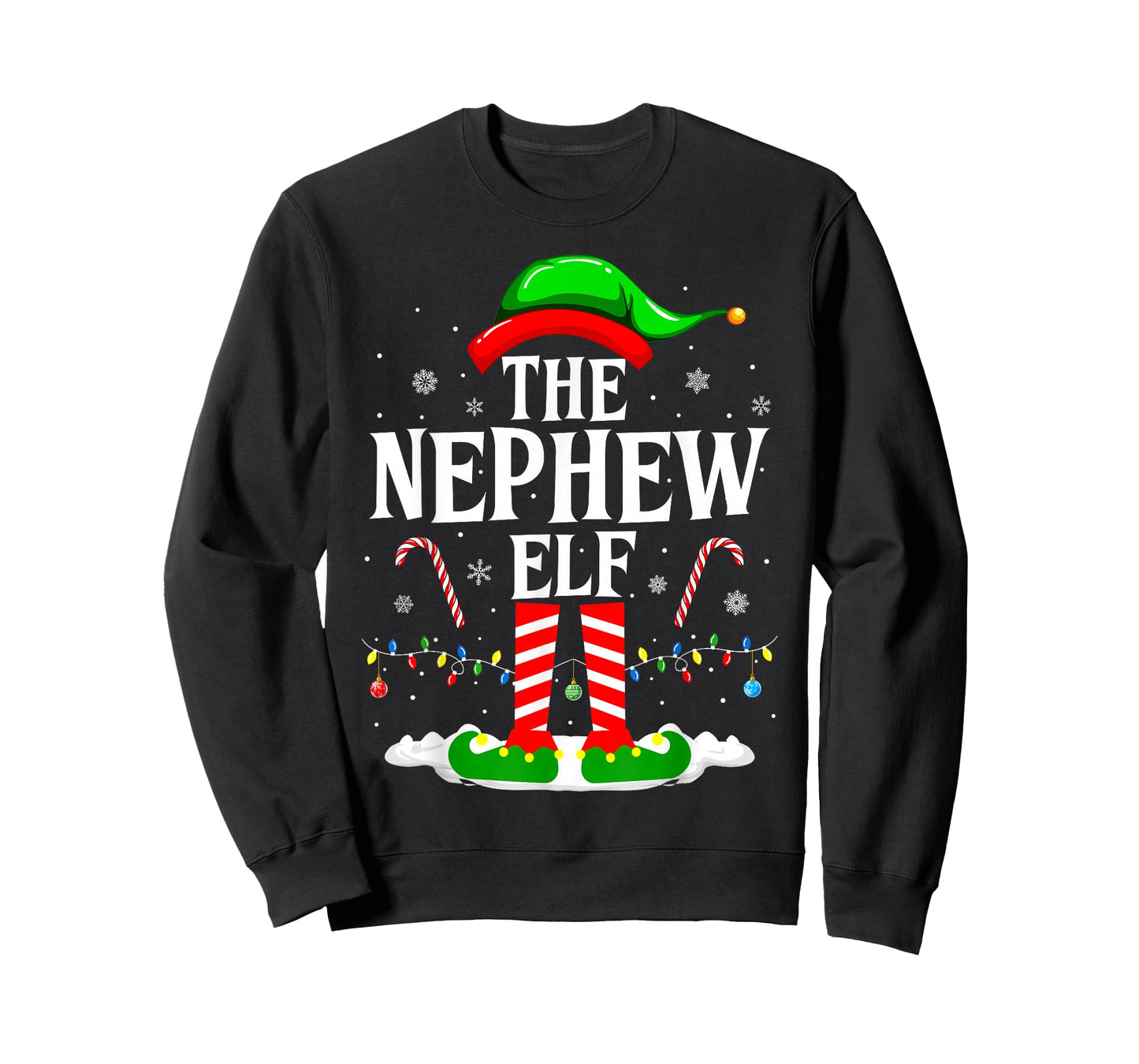 The Nephew Elf Funny Xmas Elf Matching Family Christmas T-Shirt