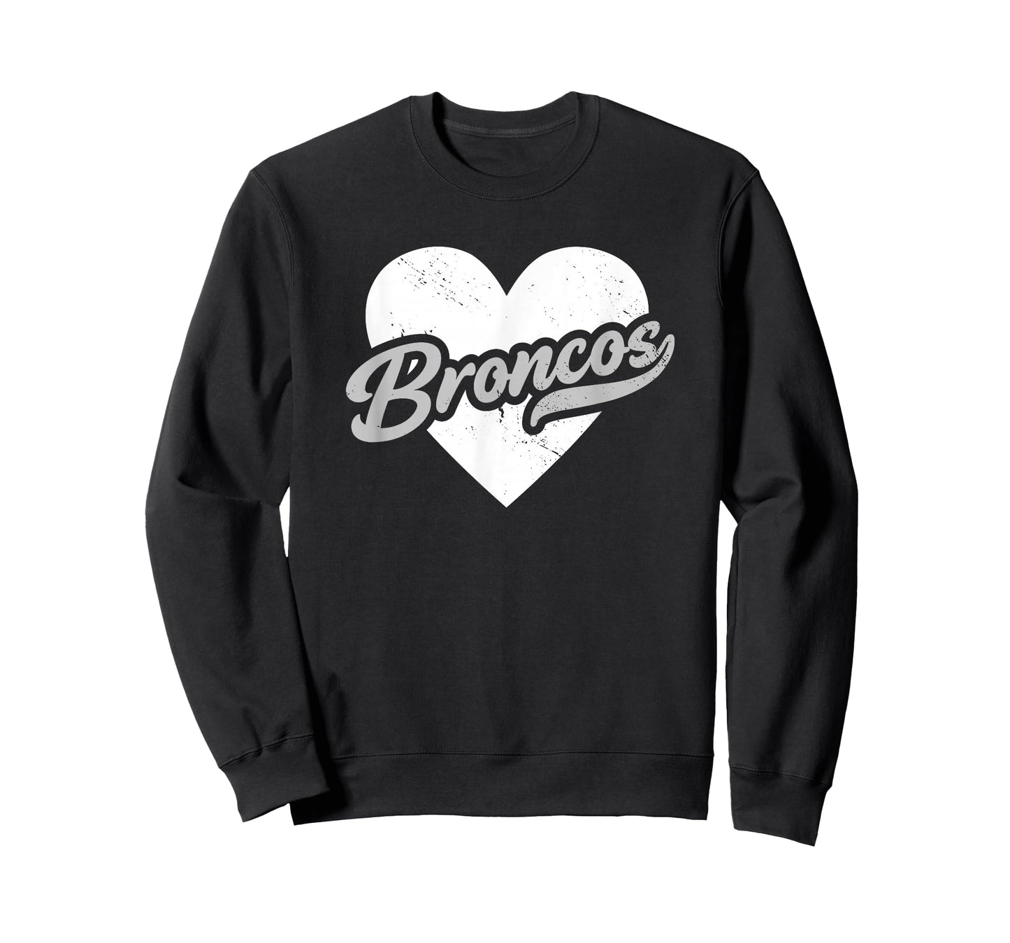 Vintage Broncos High School Go Broncos Pride Heart T-Shirt