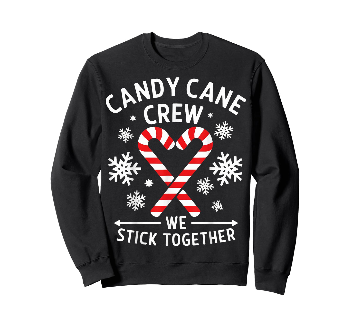 Candy Cane Crew We Stick Together Christmas Costume Xmas T-Shirt
