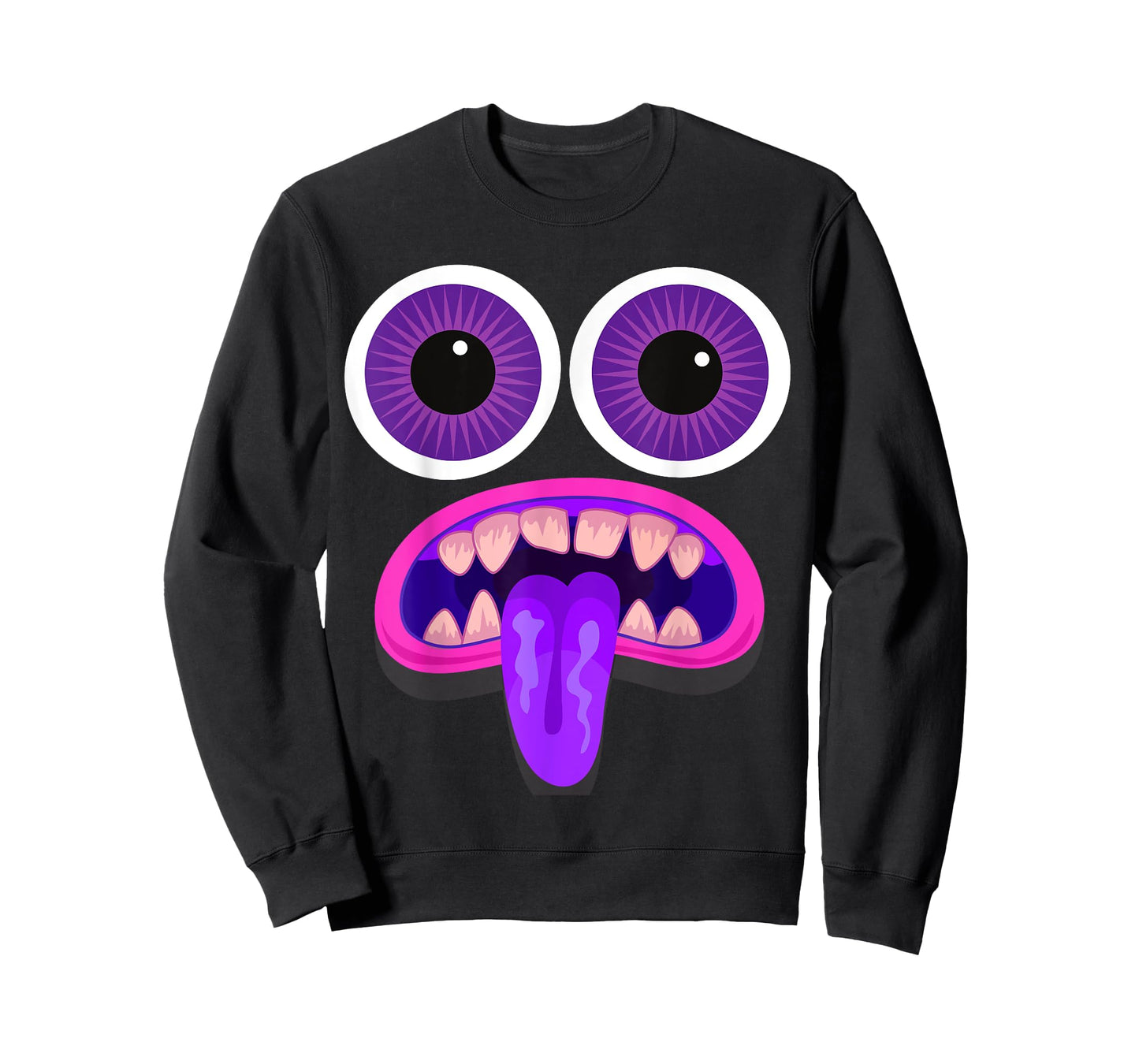 Men's Women's Purple Monster Face Halloween Costume T-Shirt