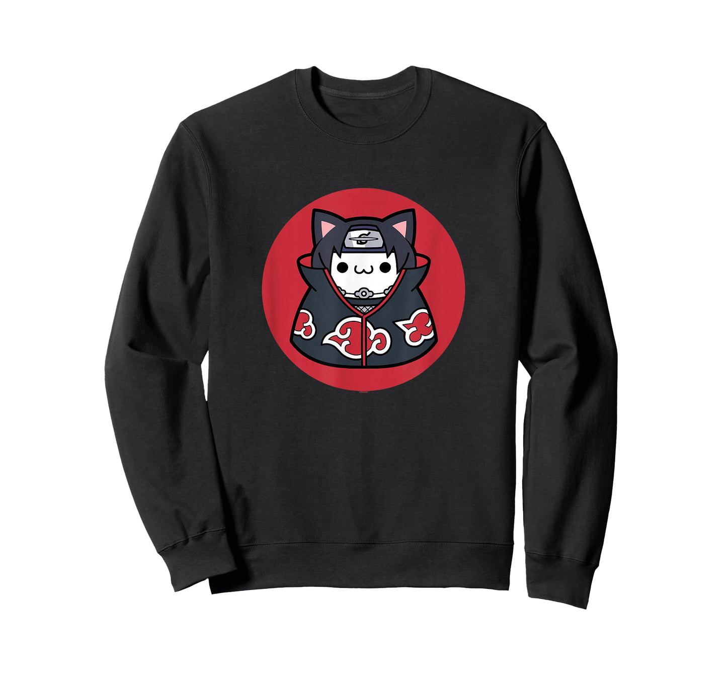 Nyaruto Cute Itachi Uchiha Cat Circle Big Chest Portrait V2 T-Shirt