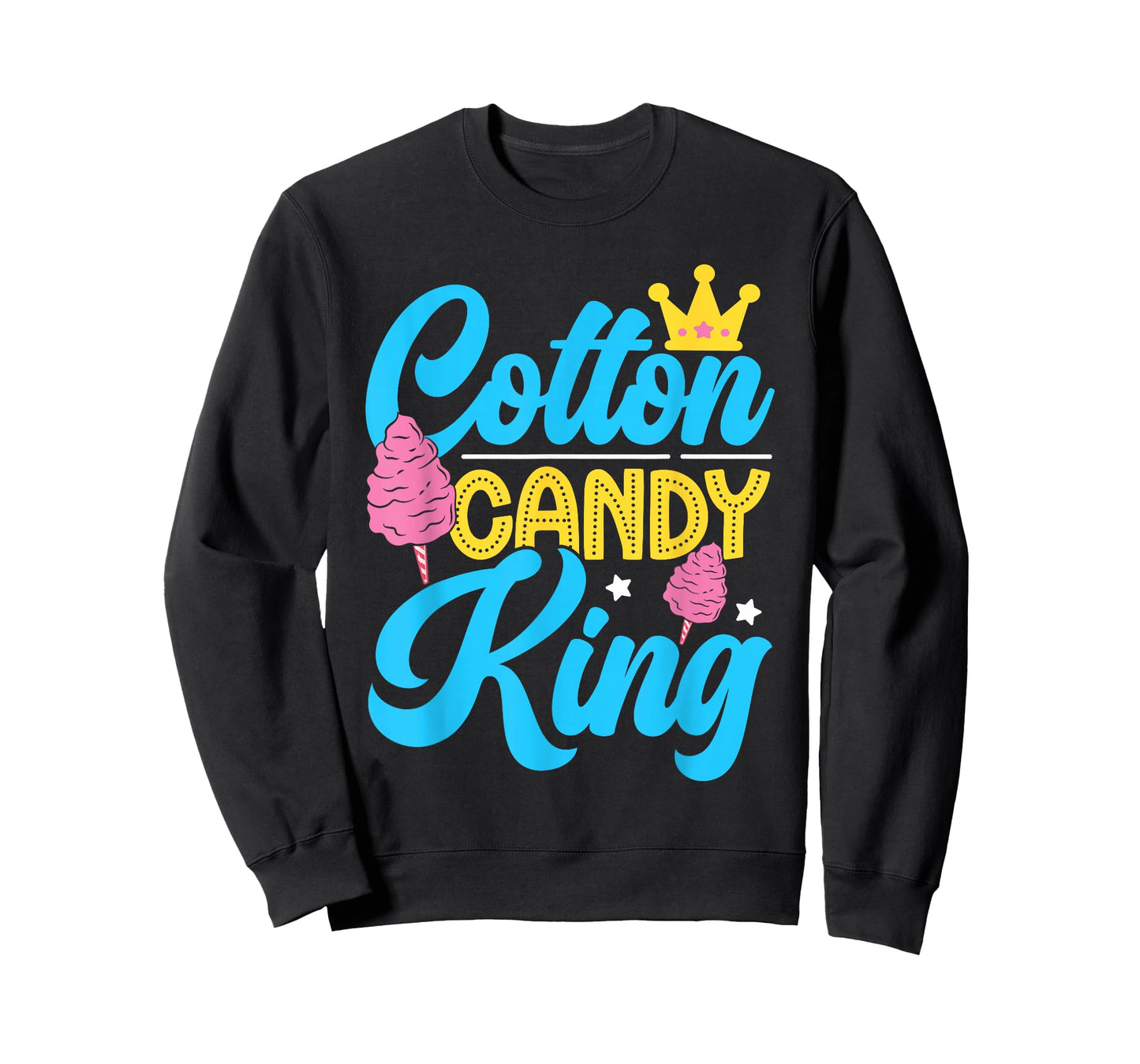 Funny Cotton Candy King Quote For Men Boys Flavored Candies T-Shirt
