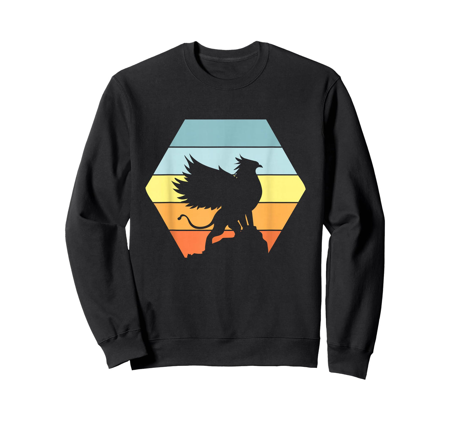 Griffin Retro Vintage Sunset Lion Eagle Mythical Creature T-Shirt