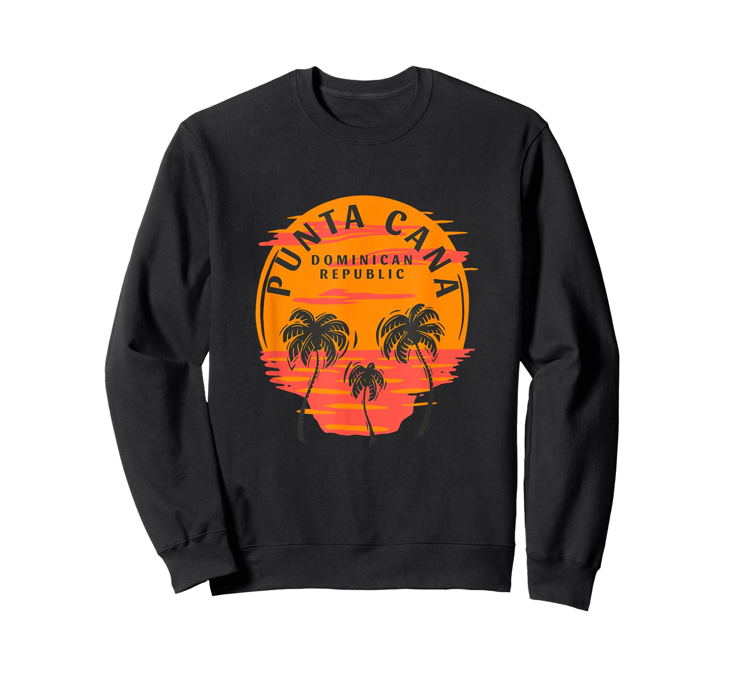 Retro Punta Cana Dominican Republic Palm Trees Sunset Skull T-Shirt