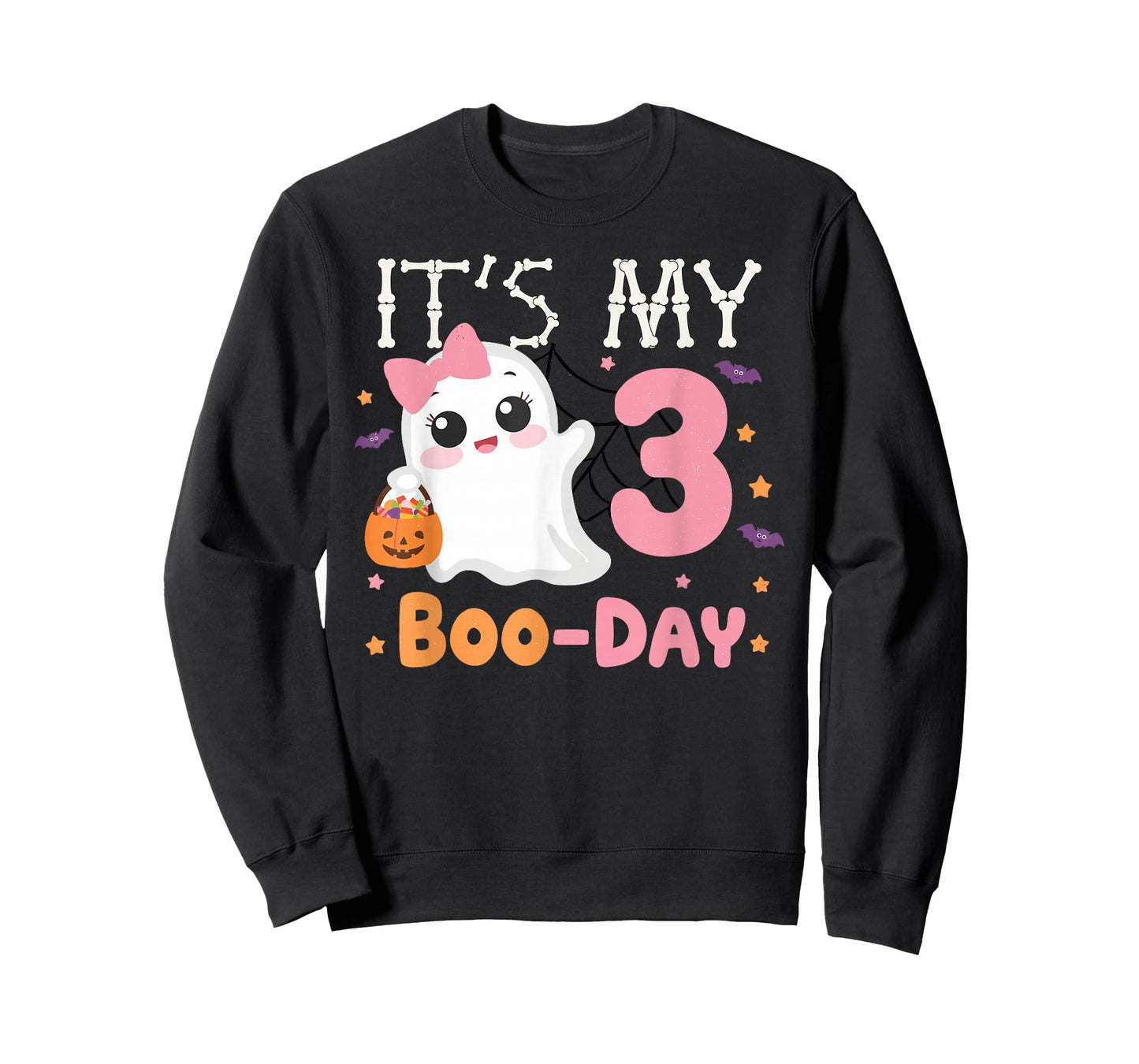It's My 3rd Boo-Day Halloween 3 Year Old Ghost Birthday Girl T-Shirt