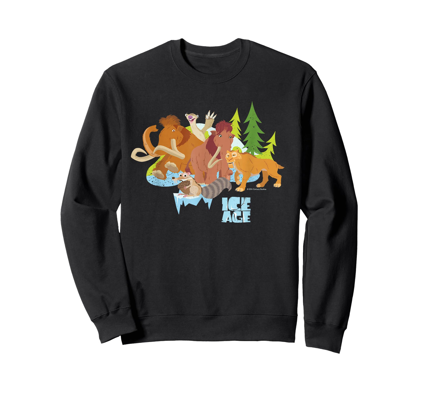 20th Century Fox Ice Age 20th Anniversary Exclusive Unisex-Adults T-Shirt, Black, Short Sleeve, Small