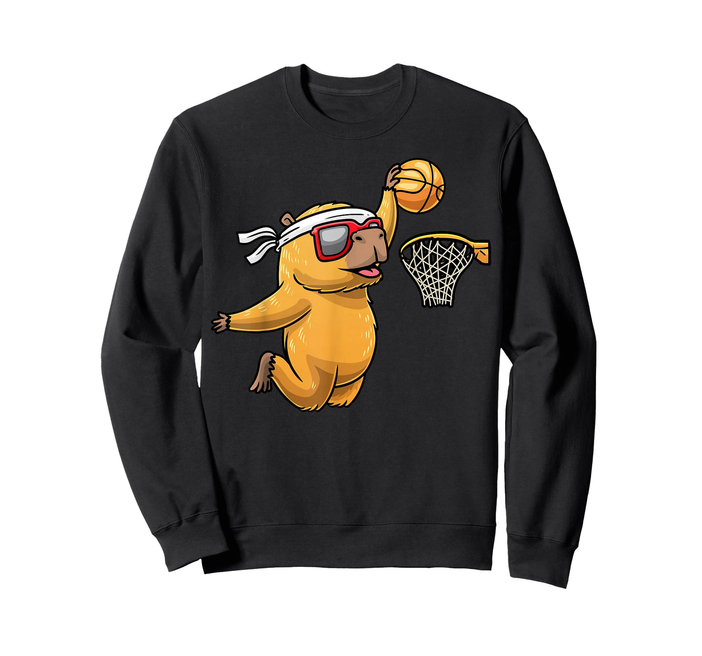 Capybara Playing Basketball Sports Rodent Kids T-Shirt