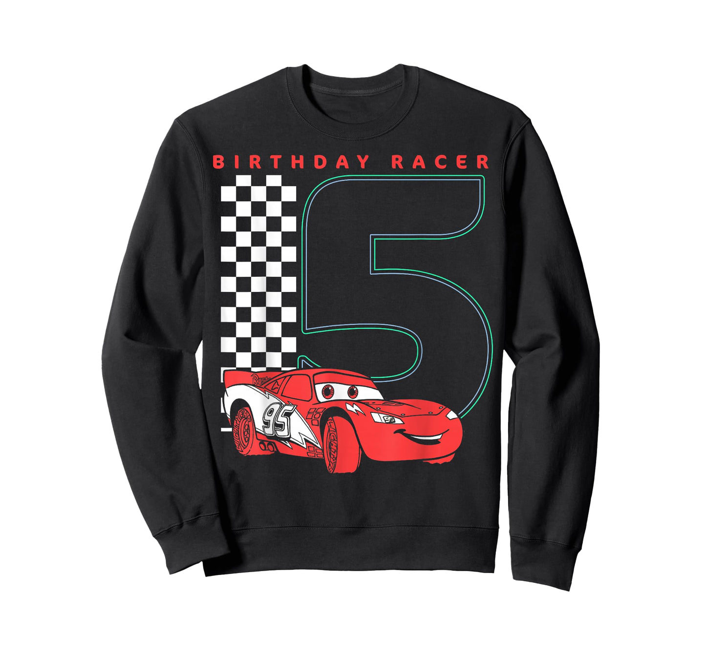 Disney Pixar Cars 5th Birthday Racer McQueen Graphic T-Shirt T-Shirt Small