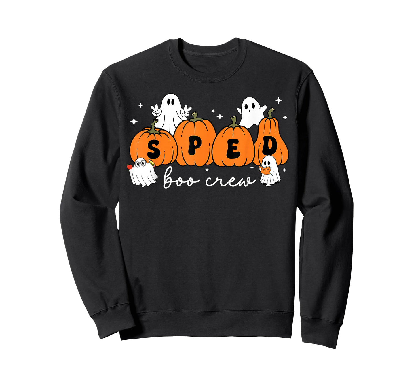 SPED Boo Crew Pumpkin Ghost Special Education Halloween T-Shirt