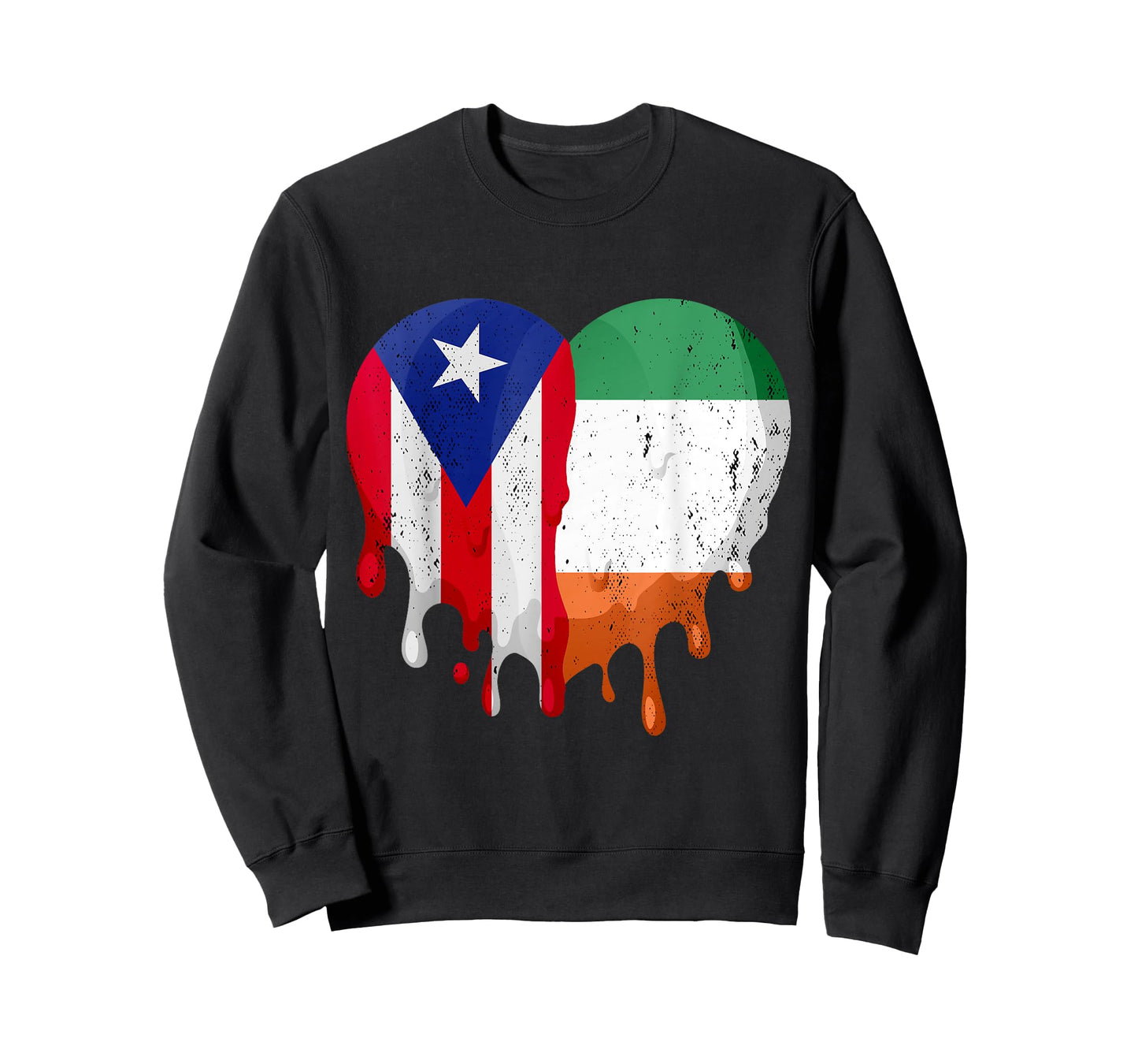 Puerto Rico Ireland Flag Heart Citizen Grown Patriot Country T-Shirt