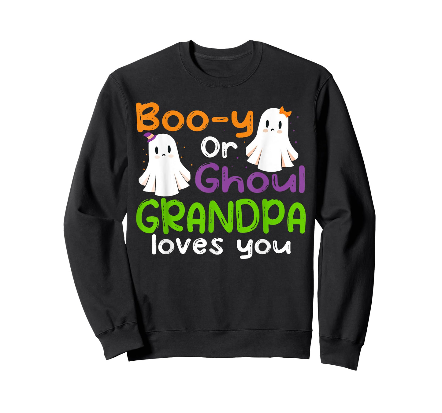 Halloween Booy Or Ghoul Grandpa Gender Reveal baby shower T-Shirt