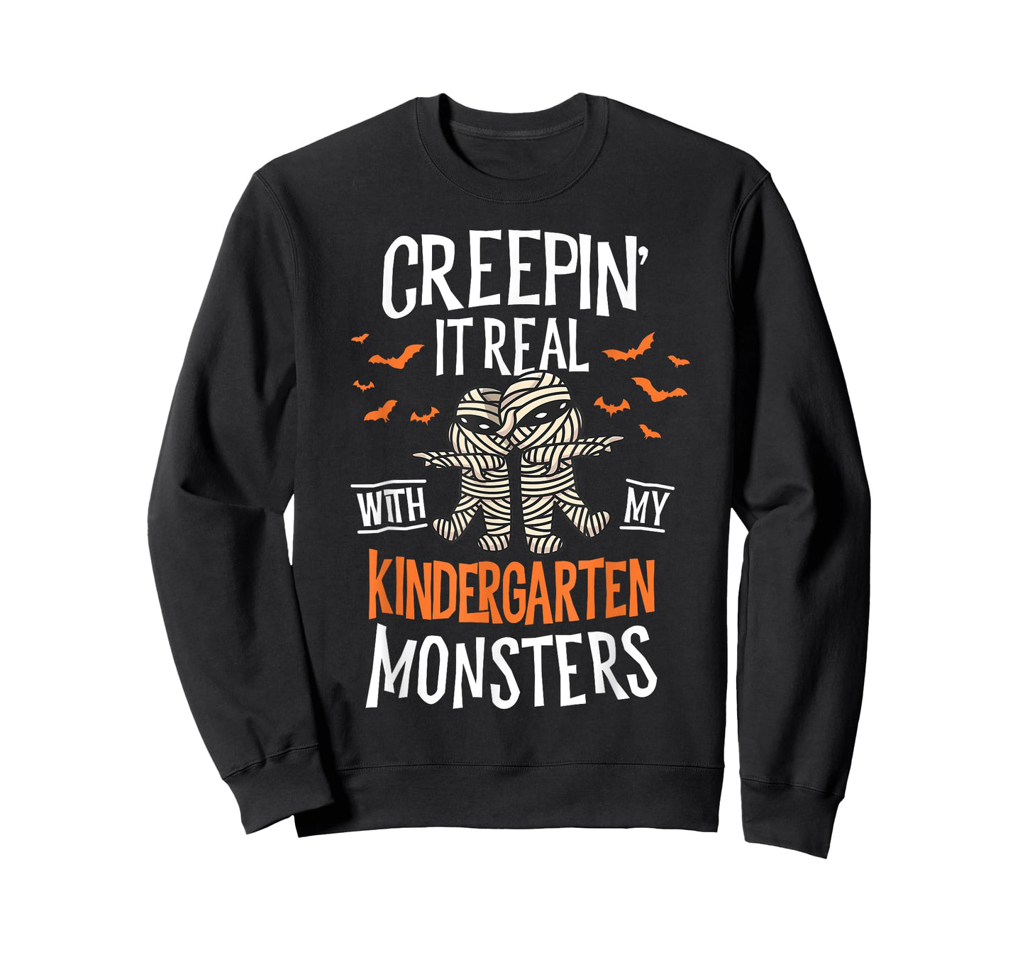 Creepin It Real Kindergarten Monsters Halloween Teacher T-Shirt