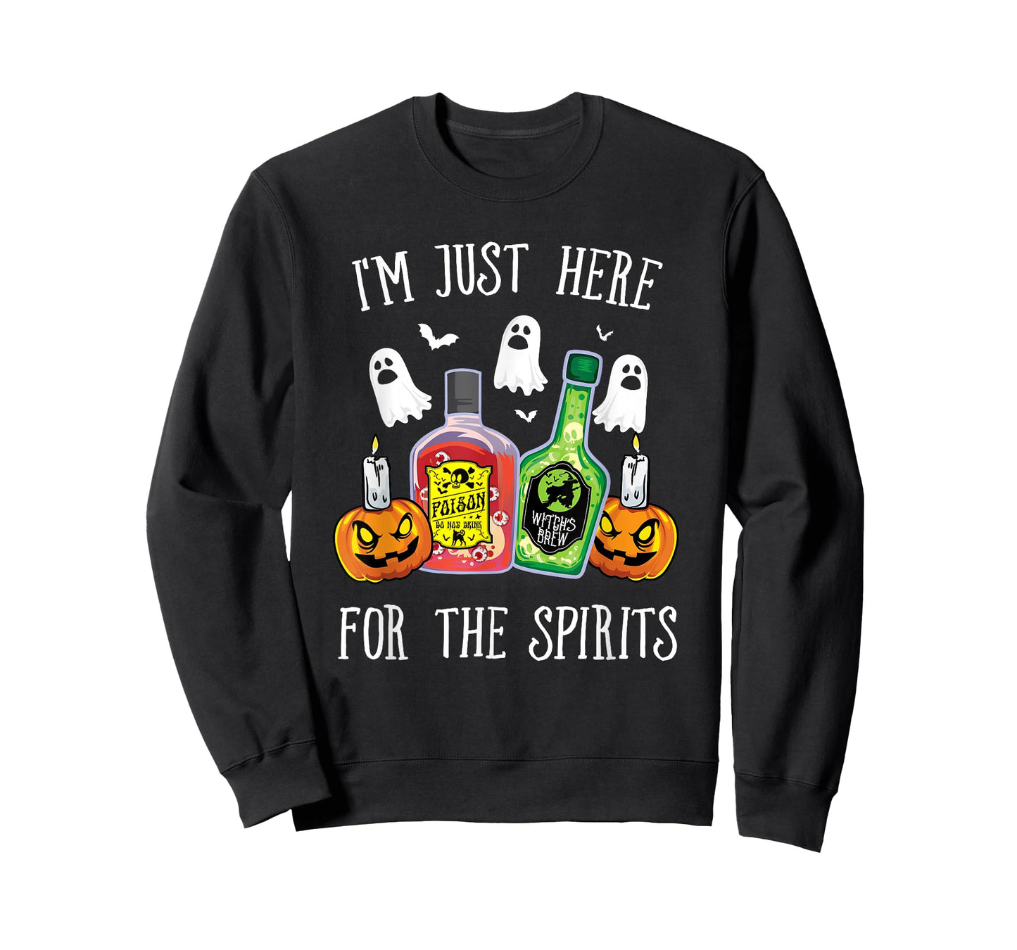 I'm Just Here For the Spirits Bar Pub Bartender Halloween T-Shirt