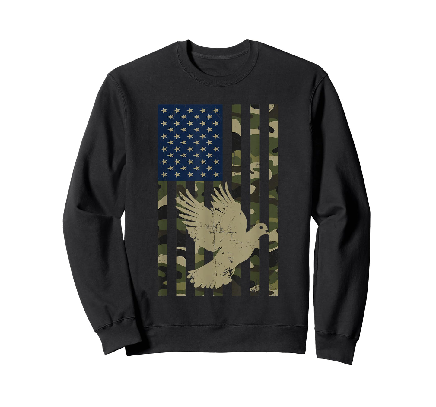 Camo American USA Flag Camouflage Dove Hunting Hunter T-Shirt