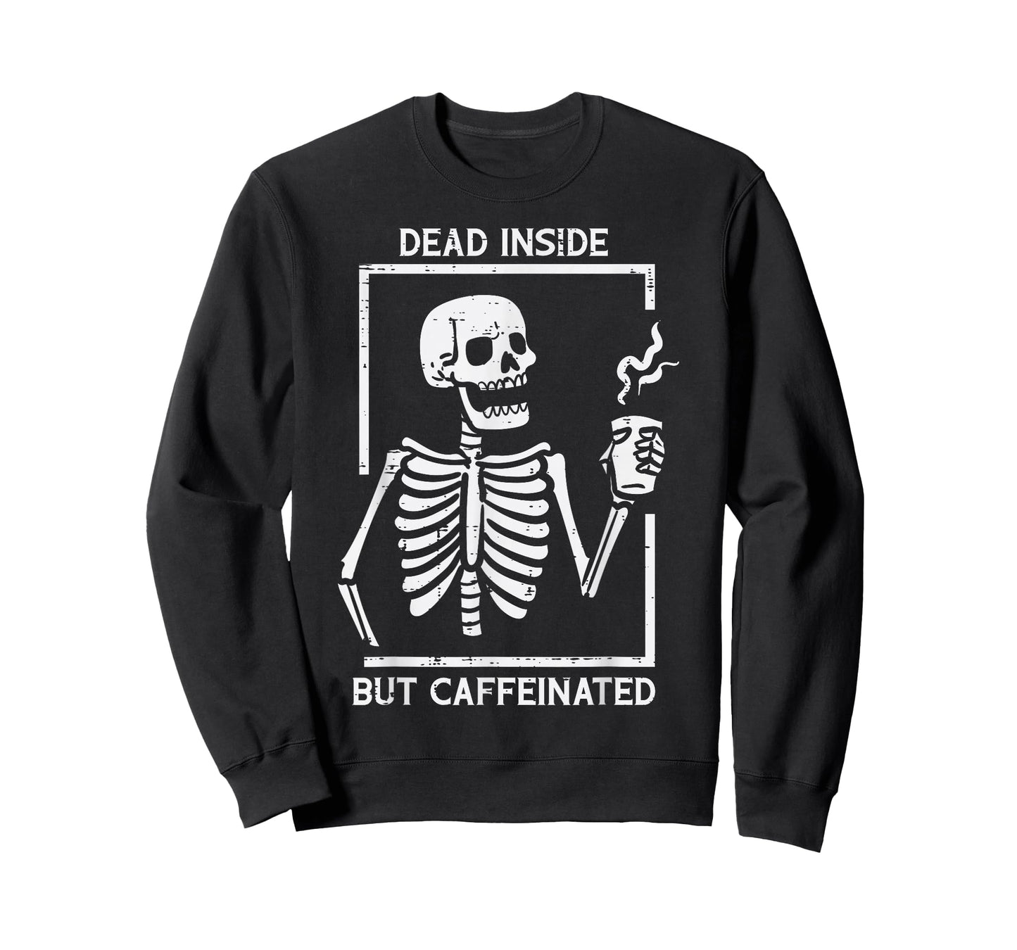 Halloween Skeleton Dead Inside Caffeinated Costume Men Women T-Shirt