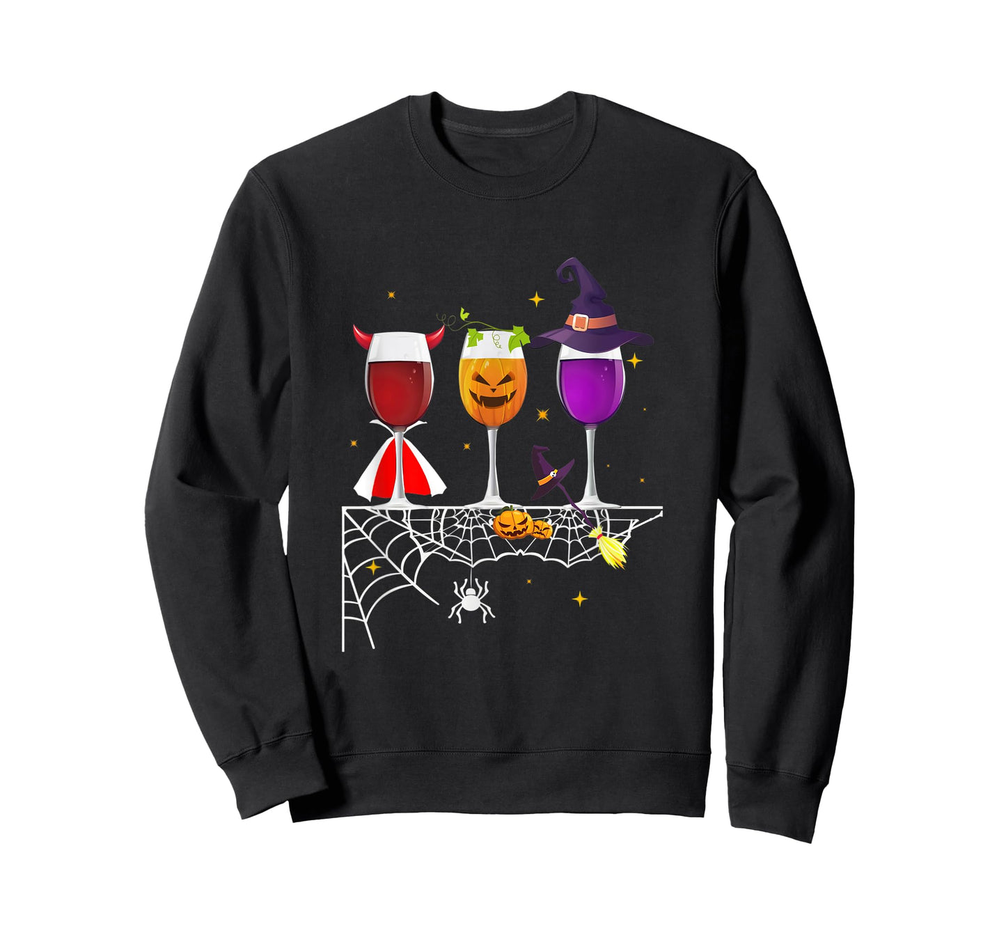 Three Glasses Of Wines Halloween Wine T-Shirt