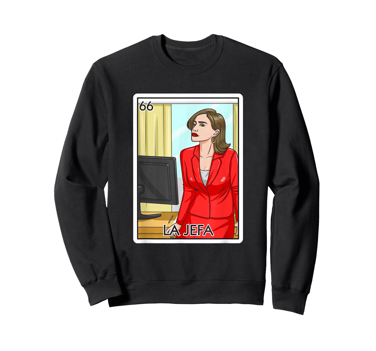 Jefa Gift The Boss Lady Card Mexican Lottery Chief Card T-Shirt