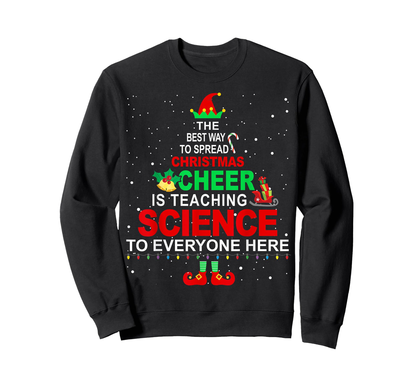 Science Teacher Christmas Shirt - Elf Christmas Cheer T-Shirt for Men Women