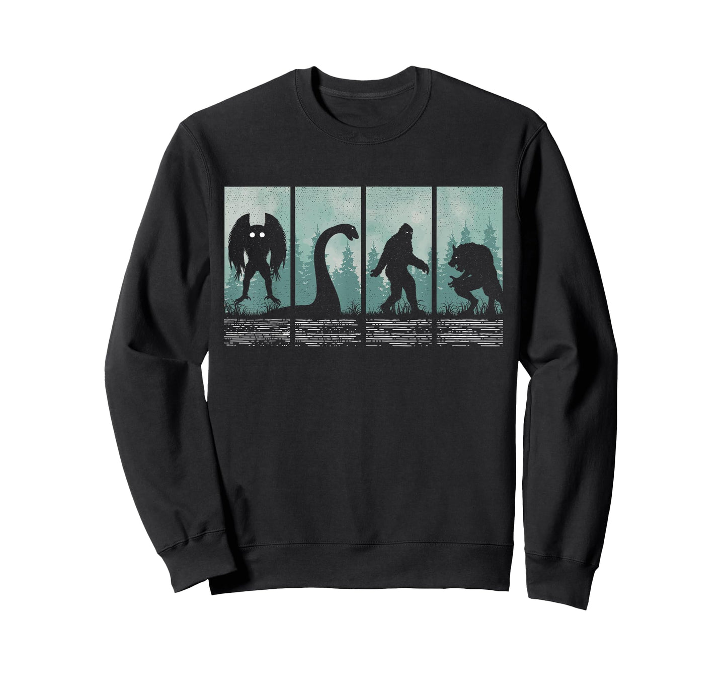 Bigfoot Loch Ness Monster Mothman and Dogman! Funny Cryptid T-Shirt