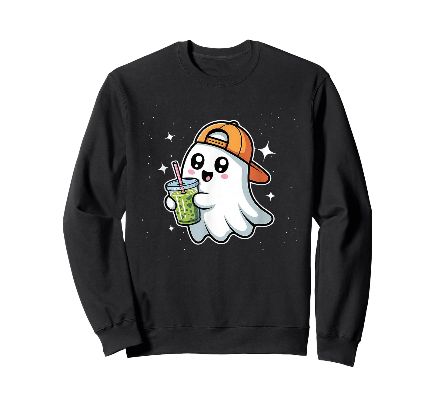 Kawaii Spooky Ghost Iced Matcha Halloween Women Men T-Shirt