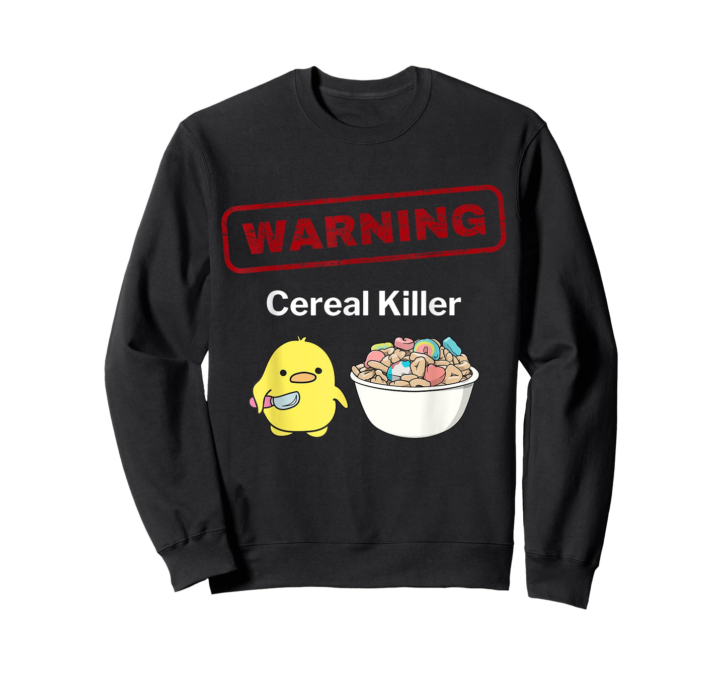 Funny Warning Cereal Killer Caution Cute Kawaii Anime Chick T-Shirt