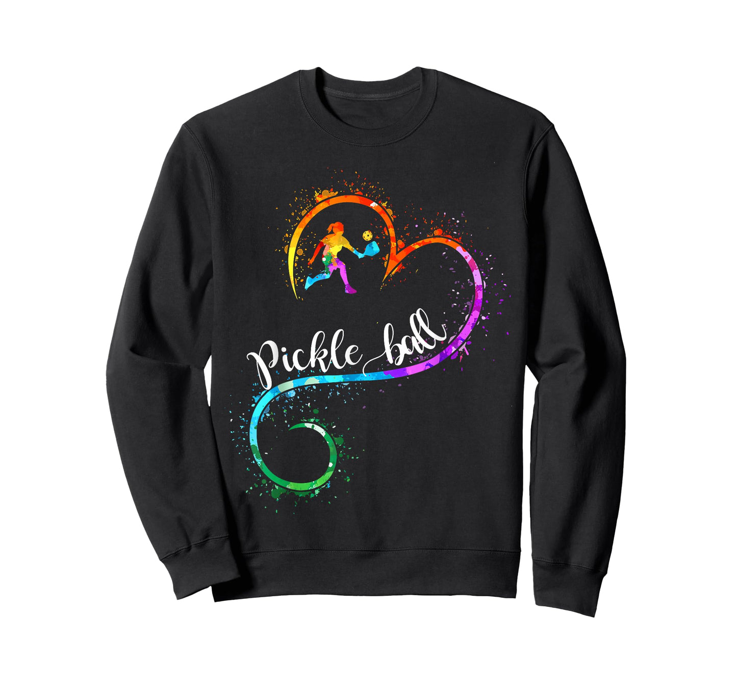 I Love Pickleball Watercolors Funny Pickleball Girl Player T-Shirt