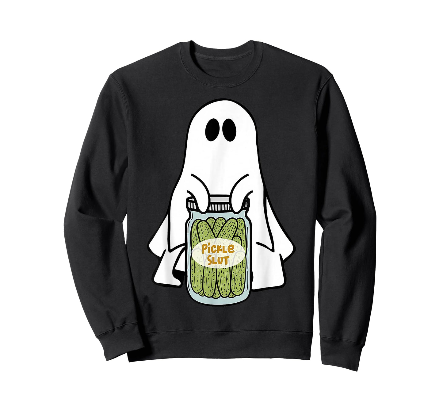Pickle Slut Cute Ghost Vintage Canned Pickles Halloween T-Shirt
