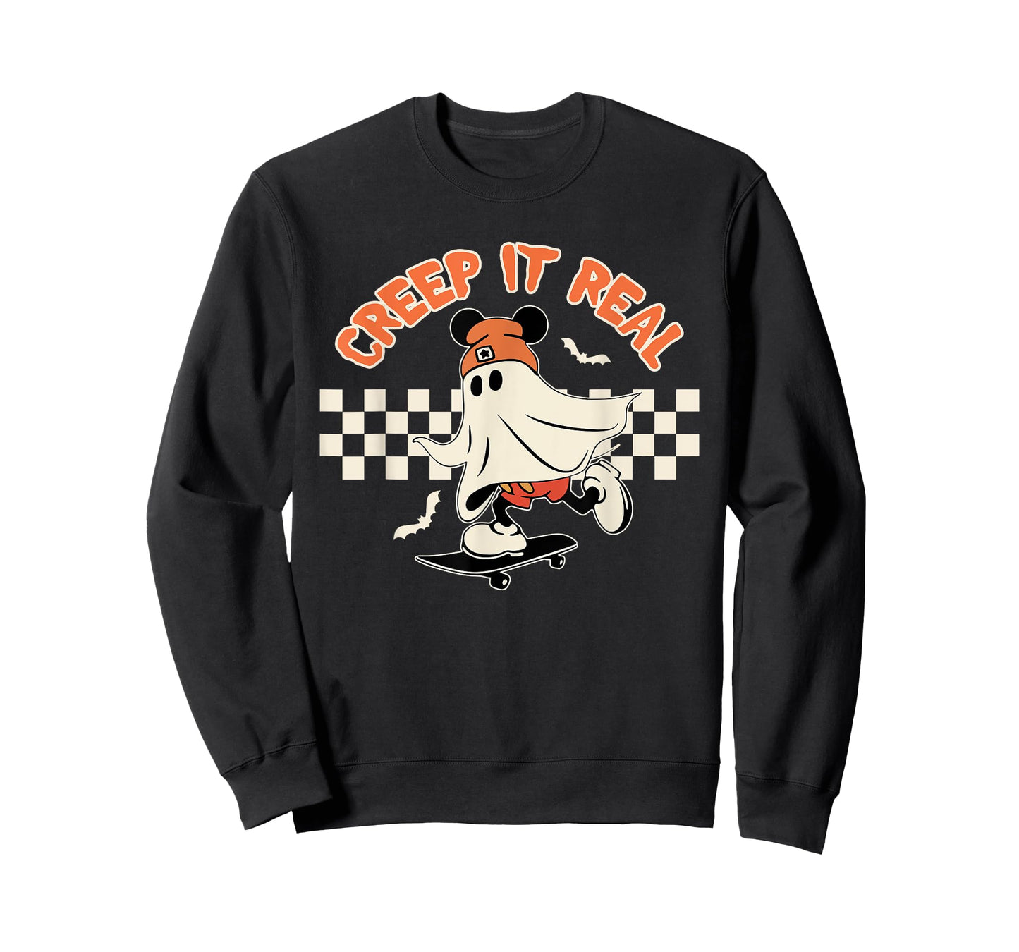Creep it Real Spooky Ghost Mouse Men Women Halloween T-Shirt