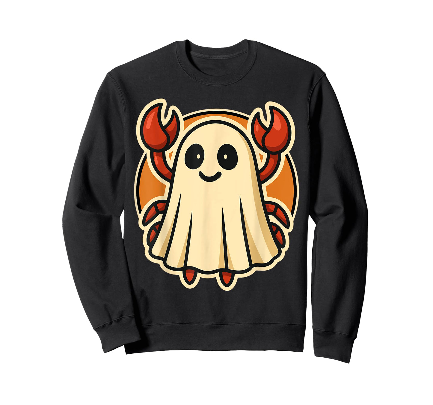 Funny Crab in Ghost Costume for Kids, Boys, Girls Halloween T-Shirt